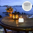 thumbnail image 4 of 6 Pcs Embossed Glass Candle Container with Lid Round Candle Making Mason Jars Tealight Cups Holders Candle Containers Mold for DIY Candle Making Supplies Tool White, 4 of 8