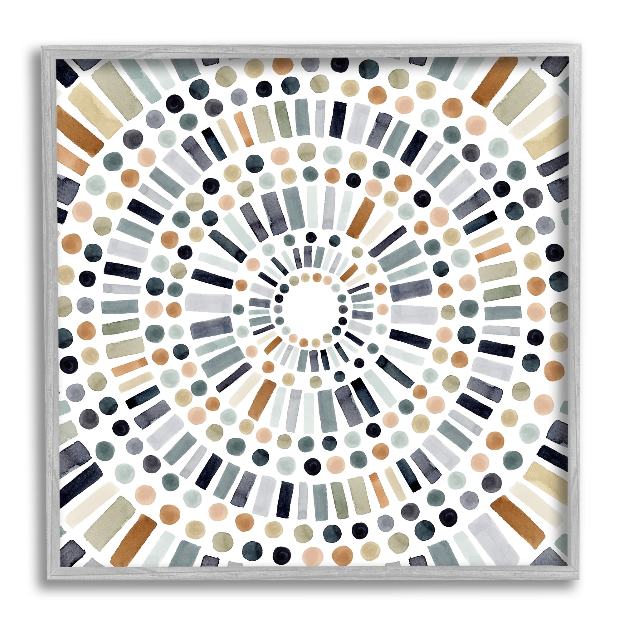 Stupell Industries Bold Rustic Abstract Mosaic Circle Pattern Illustration , 17 x 17, Design by Victoria Barnes