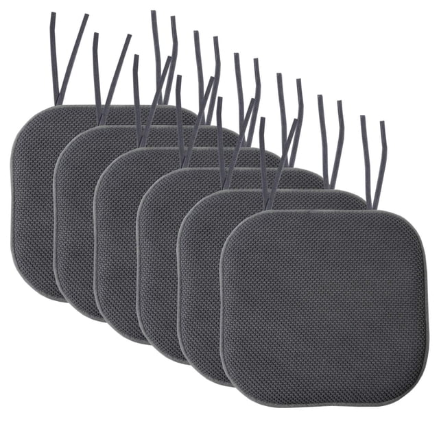 Cojín para silla Sweet Home Collection, espuma viscoelástica, paquete de 6