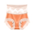 thumbnail image 3 of Gibobby Panty Microfibra con Encaje Calzoncillos de algodón triangulares transpirables con realce de cadera sin costuras de encaje Sexy de cintura alta para mujer(Anaranjado, L), 3 of 5