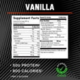 thumbnail image 5 of GNC AMP Mass XXX, Clinically Proven Weight Gainer Protein Powder With Micronized Amino Acids, Creatine, Betaine, 780 Calories, 50g Protein, Vanilla, 13 Servings, 5 of 7