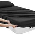thumbnail image 2 of Camping Sheets Twin Size - Outdoor Air Mattress Sheet Set – Built-in Corner Straps for Air Mattress & Camping Use – Designed for Inflatable Beds & Tailgate Sleepovers, Black, 2 of 6