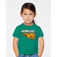 thumbnail image 2 of Wild Bobby Homeslice Funny Cute Pepperoni Cheese Pizza Slice Toddler Crew Graphic T-Shirt, 2 of 6