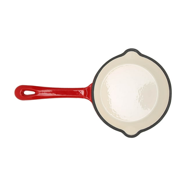 Premium Enamel-Coated Cast Iron Deep Fry Pan with Dual Non-Stick Layers & Heat-Resistant Handle for Even Cooking on All Stovetops