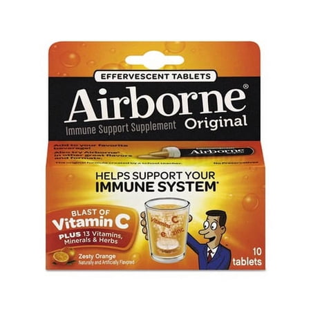 Immune Support Effervescent Tablet Zesty Orange, 10/Box
