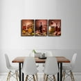 thumbnail image 2 of -3 Pieces Kitchen Wall Decor Red Wine Cups HD Modern Framed Wall Art Drink Food and Beverage Restaurant Canvas Prints Pictures Paintings Wine Glass Barrel for Dining Room, 2 of 6