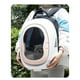 thumbnail image 5 of Mochila para gatos, gran espacio, transpirable, visión amplia, portátil, con cierres de seguridad, color rosa, 5 of 7