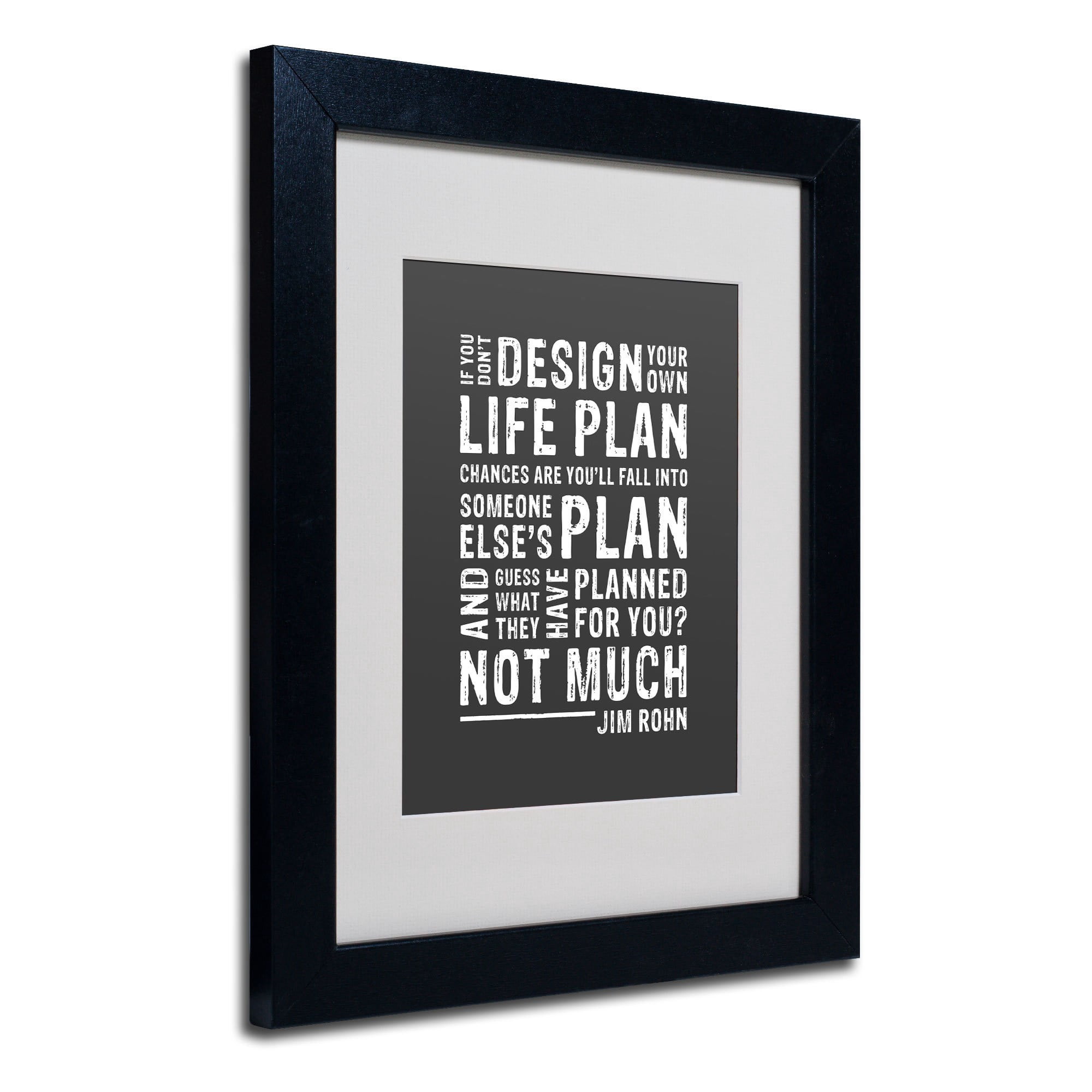 Trademark Fine Art "Design Your Own Life" Canvas Art by Megan Romo, Black Frame