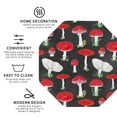 thumbnail image 3 of Vsdgher sous-Verres en Cuir Imprimé Champignons Rouges pour Boissons, Ensemble de 4 sous-Verres Durables pour Protection de Table, Décoration Intérieure Luxueuse et Cadeau de Pendaison de Crémaillère-Octogone, 3 of 6
