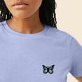 thumbnail image 5 of Dalix Butterfly Embroidered Cotton Relaxed Fit Short Sleeve Crewneck Tee Shirt Women in Lavender Blue L Large, 5 of 5