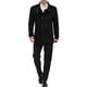 thumbnail image 2 of Abrigo de invierno para hombre Inspire Chic, abrigo de guisante de doble botonadura con cuello alto, 2XL, negro, 2 of 6