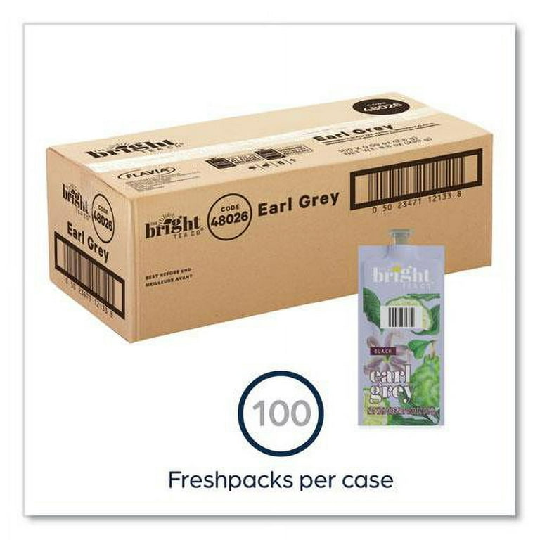 The Bright Tea Co. Earl Grey Black Tea Freshpack, Earl Gray, 0.09 oz Pouch, 100/Carton The Bright Tea Co. Earl Grey Black Tea Freshpack, Earl Gray, 0.09 oz Pouch, 100/Carton