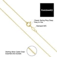 thumbnail image 2 of KoolJewelry Yellow Gold Over Sterling Silver Cable Chain Necklace (1.2 mm, 16 inch), 2 of 7