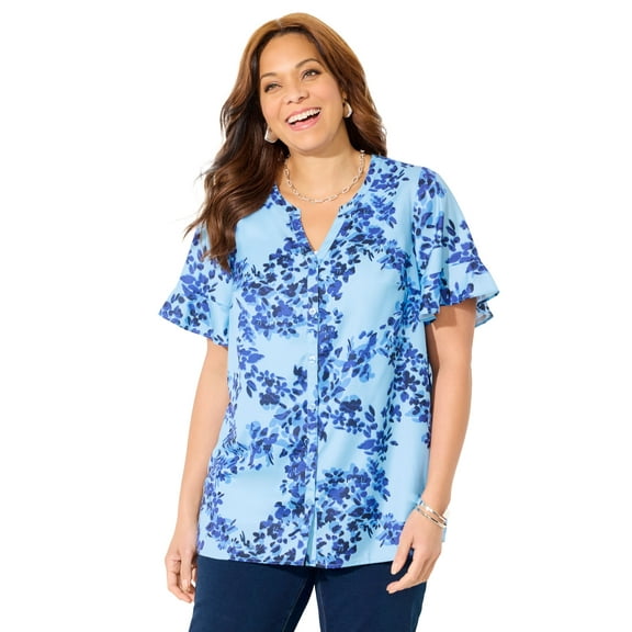 Catherines Women's Plus Size Isabella Romance Blouse