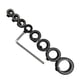 thumbnail image 5 of Localizador de profundidad collar de parada de anillo de collar de perforación limitador broca con llave hexagonal broca accesorios de carpintería negro 9 bits 3-16mm Cateissary TO002734-00, 5 of 7