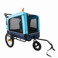 thumbnail image 2 of 2-in-1 Bike & Pull-Behind Pet Trailer – Convertible Dog/Cat Carrier with Detachable Bike Hitch & Built-in Towing Handle – All-Terrain Wheels for Cycling and Hand-Pulled Transport, Orange and Black, 2 of 15