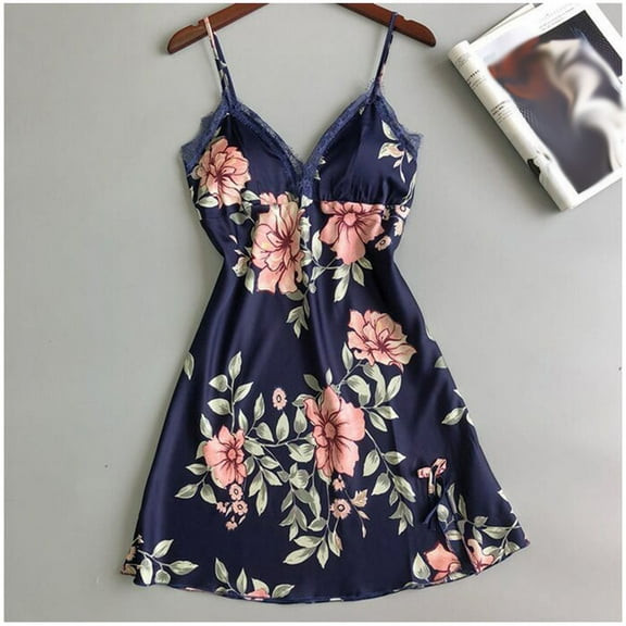 Kiplyki New Arrivals Sleepwear for Women Fashion Lace Sling Vest Hollow Floral See-Through Ladies Nightdress Set