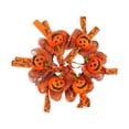 thumbnail image 2 of Decoración colgante de puertas con corona de Halloween | Guirnalda de malla de calabaza naranja | Cráneo Esqueleto Mecánico | Material de espuma | Decoración espeluznante de mesa de patio | 1 Pc, 2 of 6