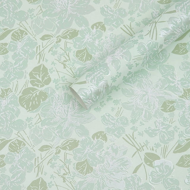 Xiao Hua Impresión, estampado en caliente, papel de embalaje en relieve, ramo de flores, flores de papel florales, 58 * 52 cm (verde)