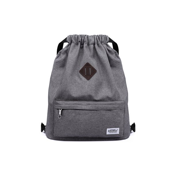 KAUKKO Cordón Deportes Mochila Gimnasio Yoga Bolsa Hombro Mochila para Hombres y Mujeres KAUKKO K1031-4-Darkgrey