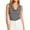 Gray, variant on Women's Sleeveless Cowl Neck Tank Top Ruched Waist Stretchy Cami Elegant Draped Casual Tanks
