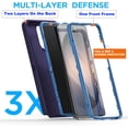 thumbnail image 4 of For Samsung Galaxy S26 Case, 3-in-1 Rugged Shockproof Protective Cover with Hard Shell and Soft Rubber Bumper, Drop Protection Armor, Blue, 4 of 6