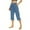 Blue, variant on SwiftWear Plus Size Relaxed Fit Travel Capri Pants for Women - Stretchy Lounge Capris with Side Pockets, Comfort Waist sweatpants 4XL-5XL