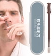 thumbnail image 2 of 2 in 1 Double Sided Nasal Hair Cutter,Portable Manual 360° Rotating Nose Hair Trimmer,Ear Hair Remover,Nostril Hair Remover Tool for Men and Women,Travel Friendly and Safe Design,Brown*1,3.66", 2 of 8