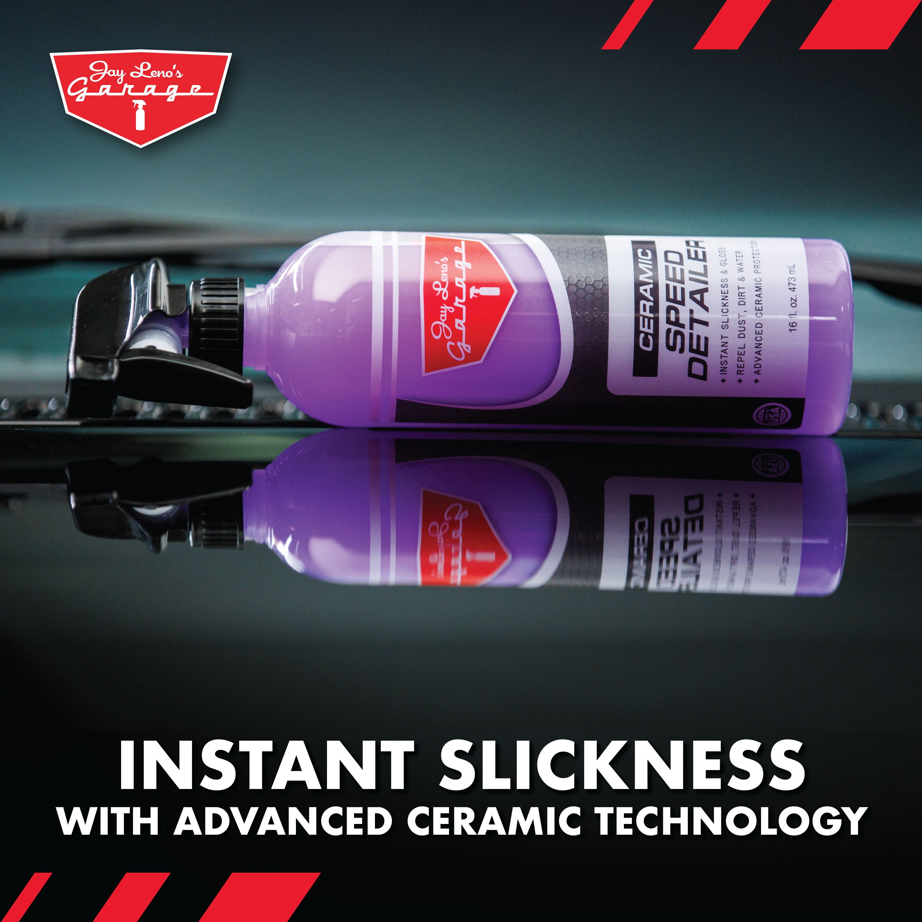 (2 pack) Jay Leno's Ceramic Speed Detailer (16 oz) - Easily repels water and containments for Cars & Trucks