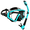 Light Blue, variant on AEGEND Adult Snorkel Set, Travel Size Snorkeling Gear for Adults, Tempered Glass Anti-Fog 180° Panoramic View Diving Mask and Dry-Top Snorkel Combowith Carry Bag, Light Blue