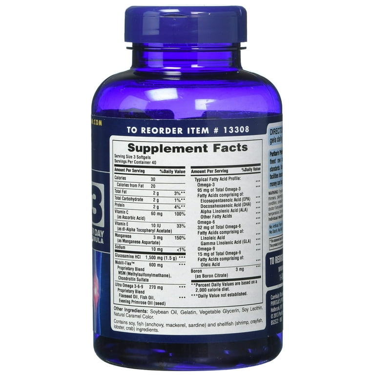 Glucosamine Chondroitin MSM with Omega 3 6 9 Walmart