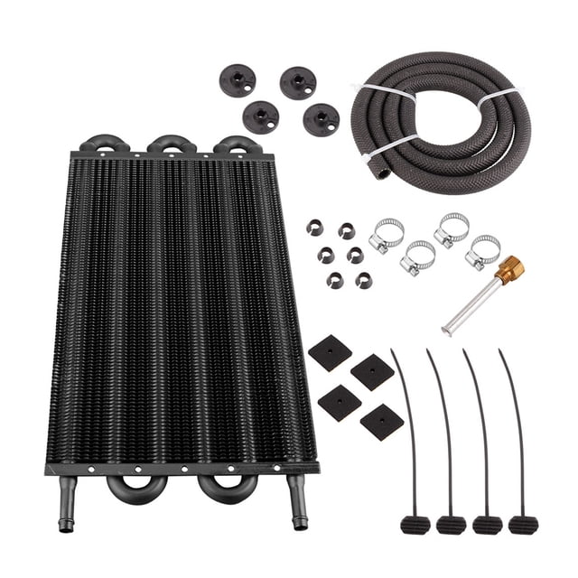 Mistaha Automotive Air Conditioning Tubular Condenser - Efficient Heat Dissipation, Premium Aluminum Alloy Construction, Space-Saving Compact Design, Energy Efficient, Easy Installation Kit - 6 Row,