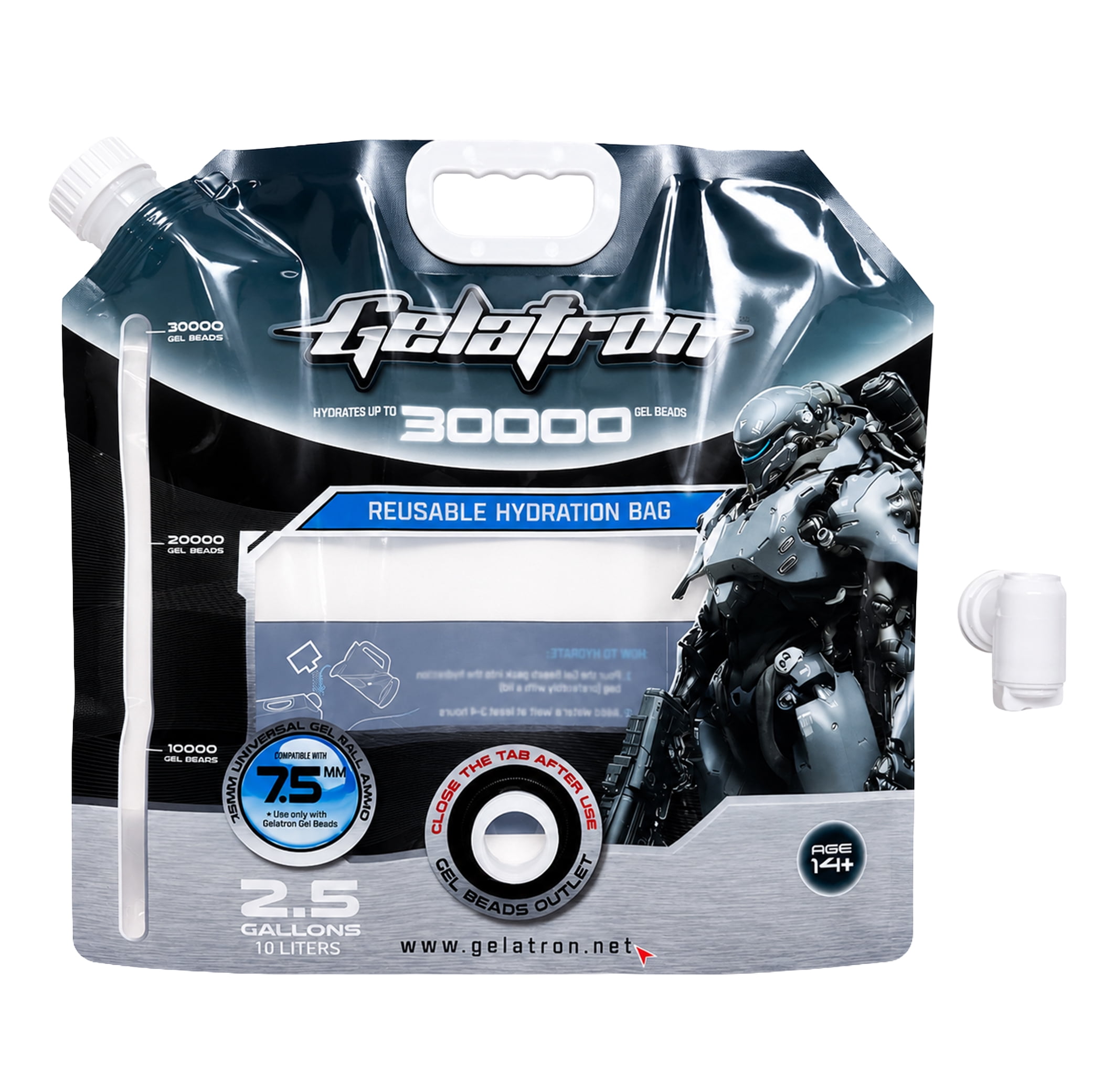 Gelatron 2.5 Gallon Reusable Hydration Bag for 30,000 Gel Beads