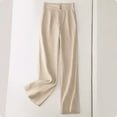 thumbnail image 4 of aDJFDGT Female Summer Women Pants Petite Short Ladies' New Straight Casual Pants, 4 of 4