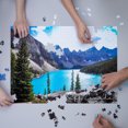 thumbnail image 3 of Banff, Canada, Moraine Lake, Elevated View, Photography (1000 Piece Puzzle, Size 19x27, Challenging Jigsaw Puzzle for Adults and Family, Made in USA), 3 of 4