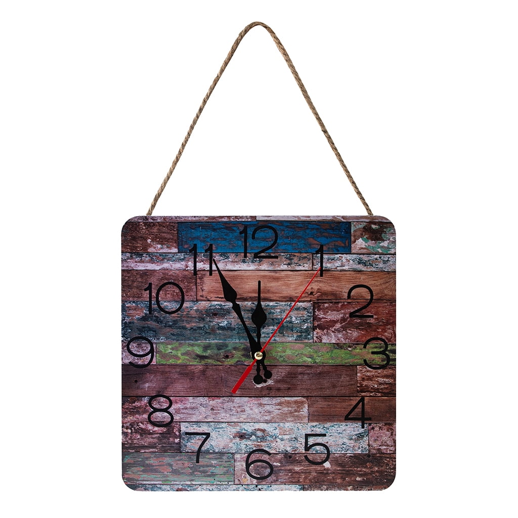 Industrial Modern Square Wall Clock Art American Personality Living