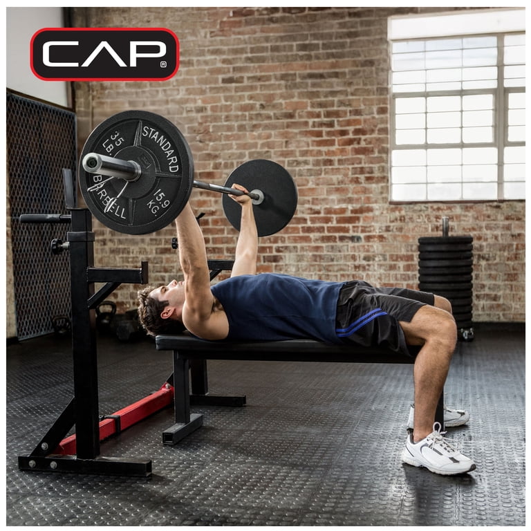 Regular Olympic Barbell - 72" Long, 1" Diameter, Triple Chrome Plated With 2 Spring Collars