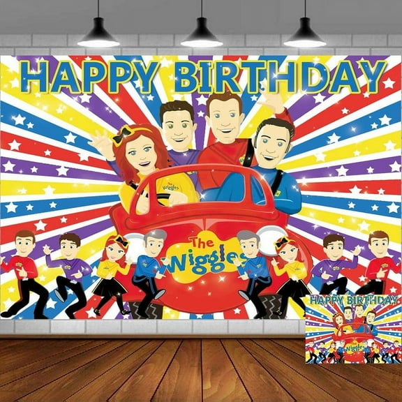 The wiggles Backdrop Banner Party Supplies Poster Movie Theme Background for Photography Birthday Decorations