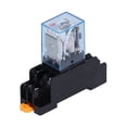 thumbnail image 2 of Coil Power Relays, With Socket Base Electromagnetic Relays Durable  For Motors Industrial Relays AC220V, 2 of 8