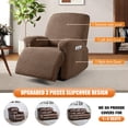 thumbnail image 6 of KINCAM Recliner Chair Cover 3-Pieces, Soft Stretch Recliner Slipcover with Armrest Covers Daily Furniture Protection, Light Coffee, 6 of 9