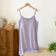 thumbnail image 3 of Women's V Neck Nightgown with Built-in Bra Comfortable Summer Sleep Dress Soft Strap, 3 of 6