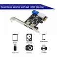 thumbnail image 4 of Hazel Tech New USB 3.0 PCI-E Expansion Card Adapter External 2 Port USB3.0 Hub Internal 19 Pin Header PCIE Card 4 Pin IDE Power Connector, 4 of 6