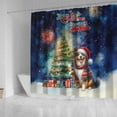thumbnail image 4 of Merry Christmas and Happy New Year Santa Miniature American Shepherd Holiday Xmas Winter 2025 Shower Curtain MAS Dog Lover Gifts Waterproof Bathroom Bathtub Curtain - 00024, 4 of 5