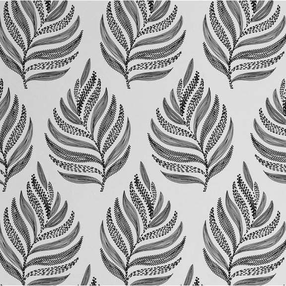 S4Sassy Self-Stick Decorative Wallpaper, Fern Cluster Wall Paper, Vinyl Waterproof Contact Paper, Gray, 25"X 60" Removable Renter Friendly Walls Covering For Bedroom, Dining Room