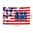 thumbnail image 3 of Independence Day Extra-Large Hanging Flag Backdrop, 59 x 35 In. 100D Polyester, Multicolor Patriotic Banner with Corner Grommets for Indoor-Outdoor Party Decor, Photo Booth & Wall Display, 3 of 5