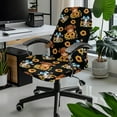 thumbnail image 2 of Renewold Highland Cow Sunflower Black Office Chair Slipcover Spandex Rotating Chair Slipcover Soft Breathable Chair Protector Cover for Desk Computer Chair with Elastic Edge, S, 2 of 7