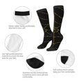 thumbnail image 3 of Fotbe Golden Spider Web Calcetas Divertidas Estampadas para Hombre y Mujer, Calcetas de Algodón hasta la Rodilla para Caminar, Correr, Enfermería y Embarazo, 3 of 6