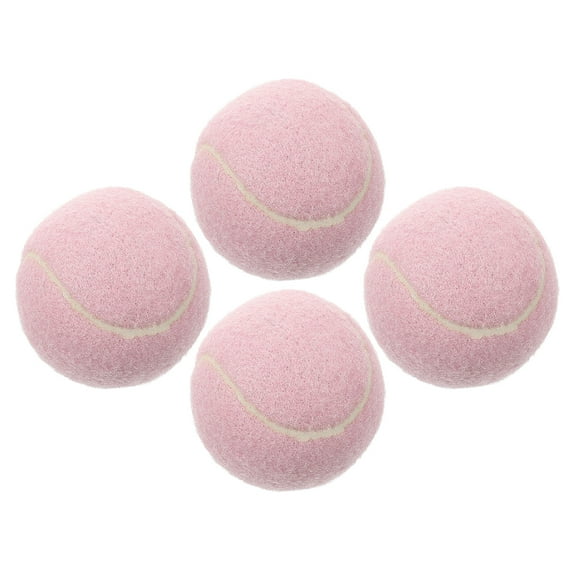 TINKSKY 4Set Tennis Practice Balls Rubber Pink for Beginners Tennis