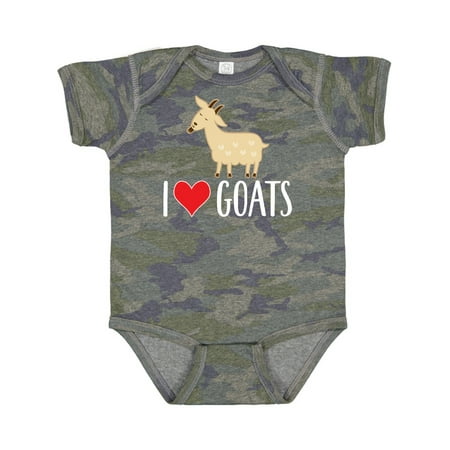 

Inktastic Goat Cute I Love Goats Farm Animal Gift Baby Boy or Baby Girl Bodysuit