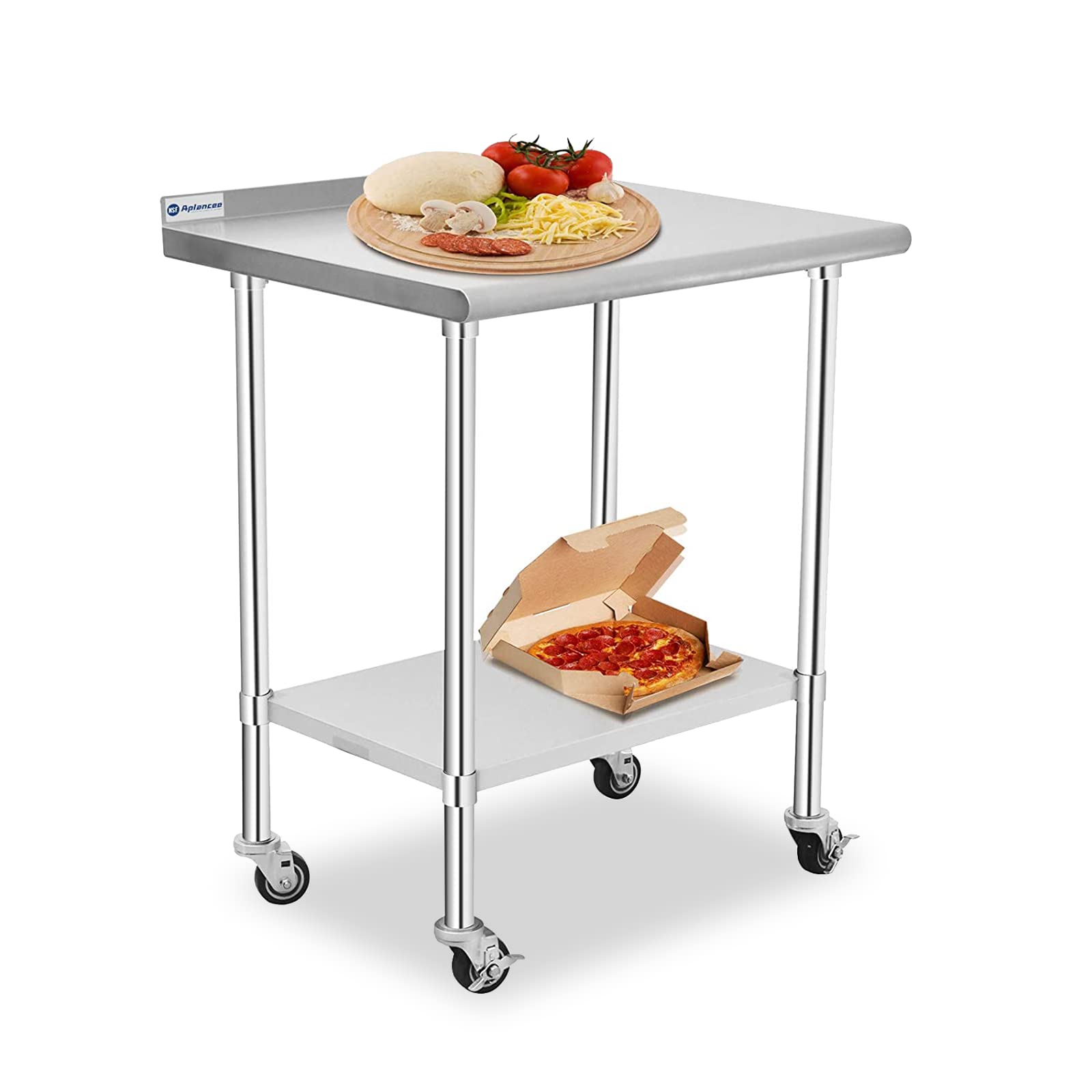 Stainless Steel Table 24 x 30 Inches with Caster Wheels